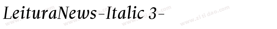 LeituraNews-Italic 3字体转换
